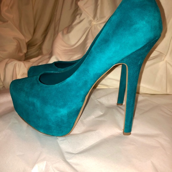 steve madden teal heels